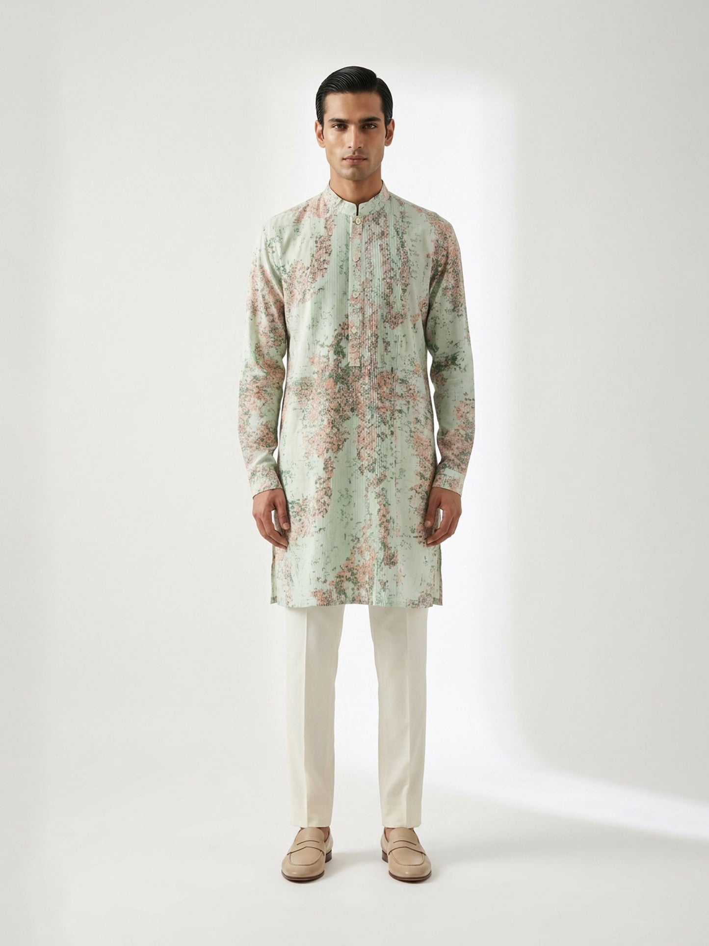Verdant Bloom Longline Kurta Set
