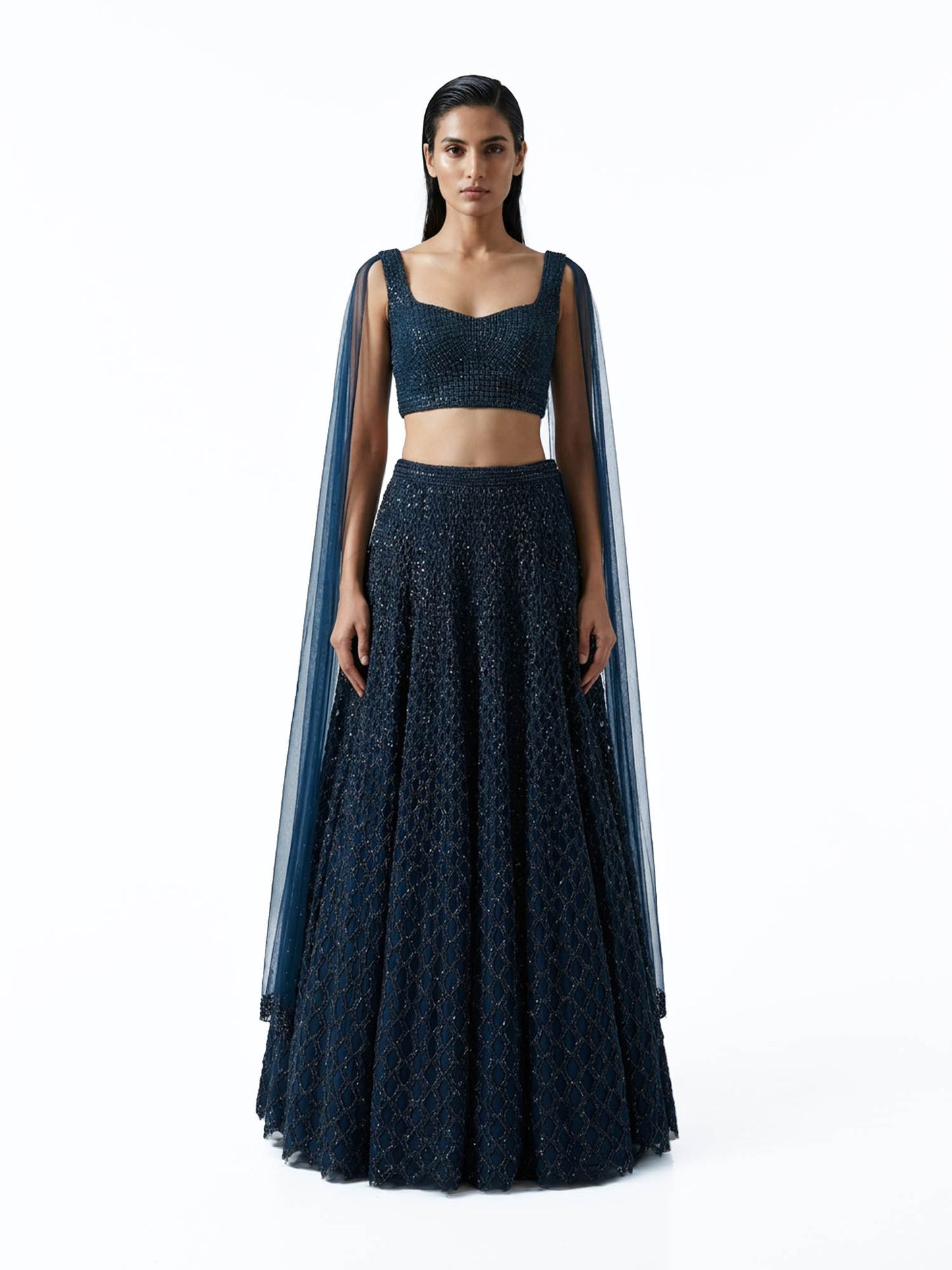 Sahara Fringe Lehenga Set