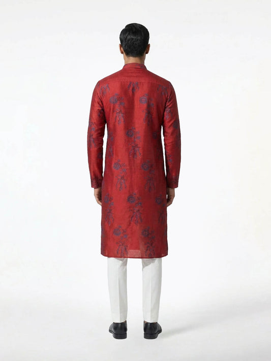 Regal Bloom Mandarin Kurta Set