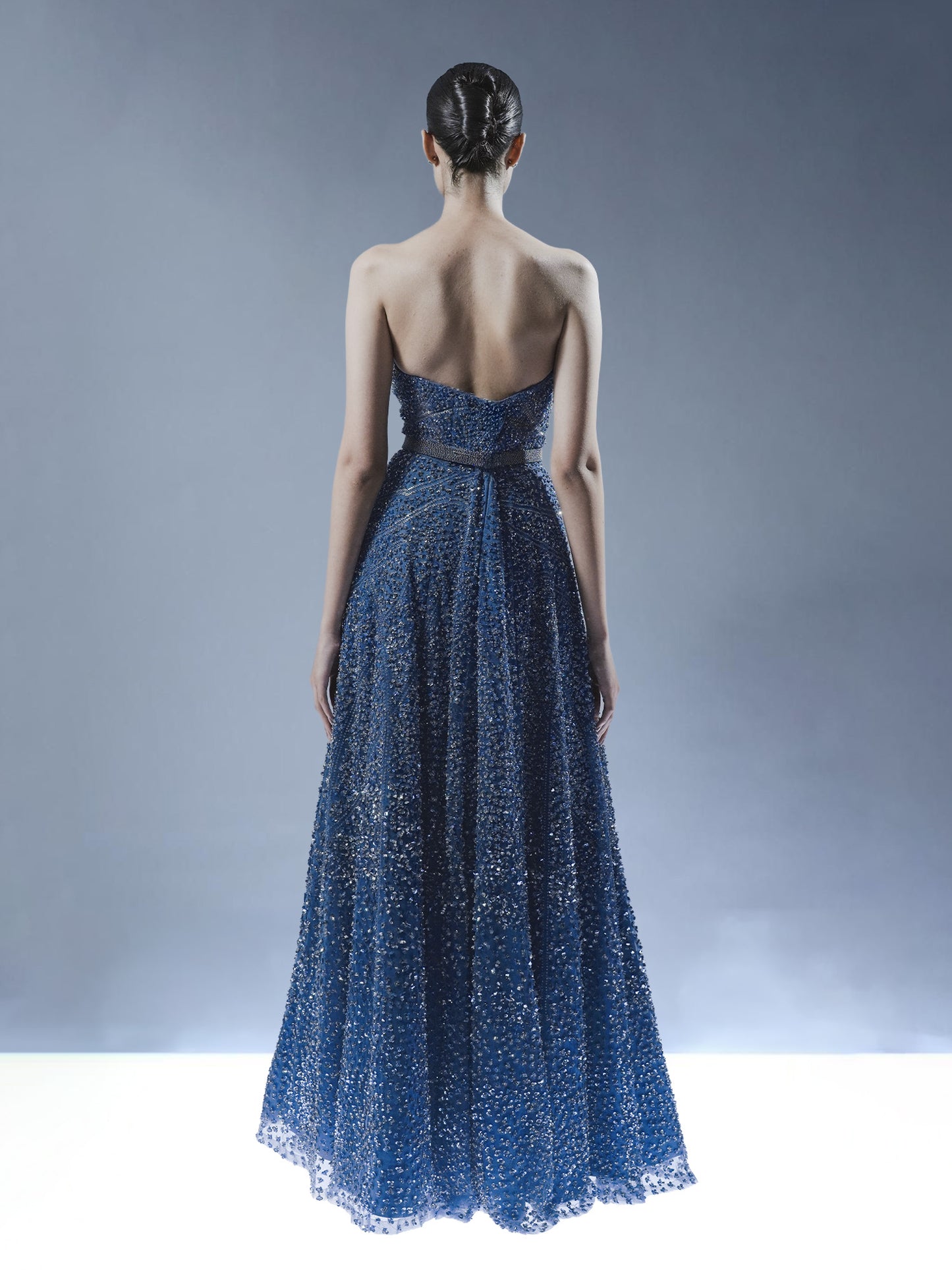 Royal Sapphire Embellished Gown