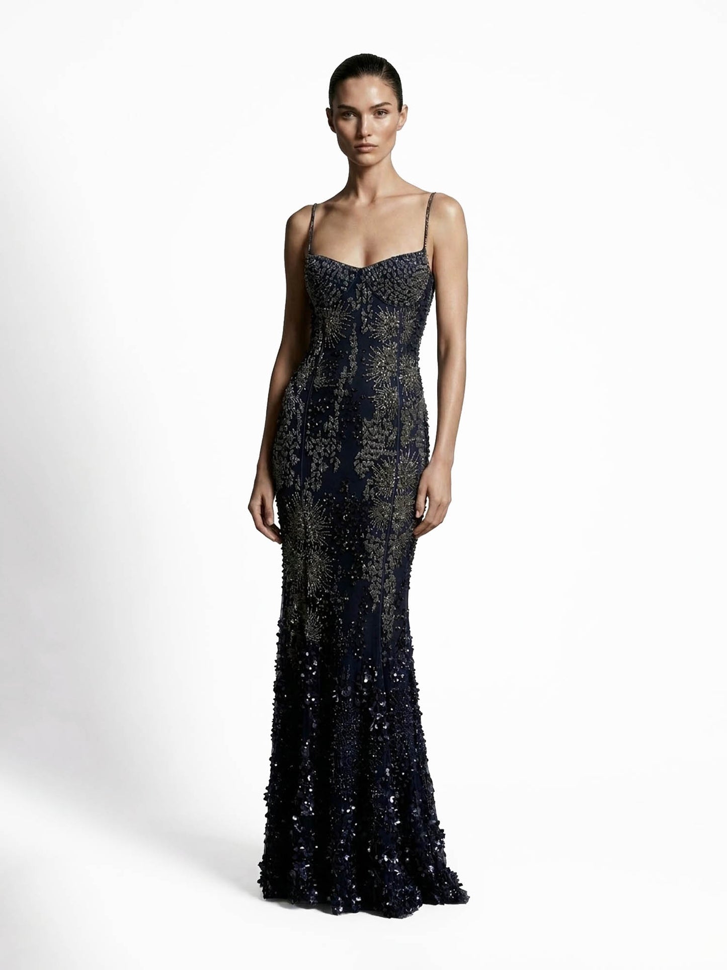 Midnight Constellation Embellished Gown