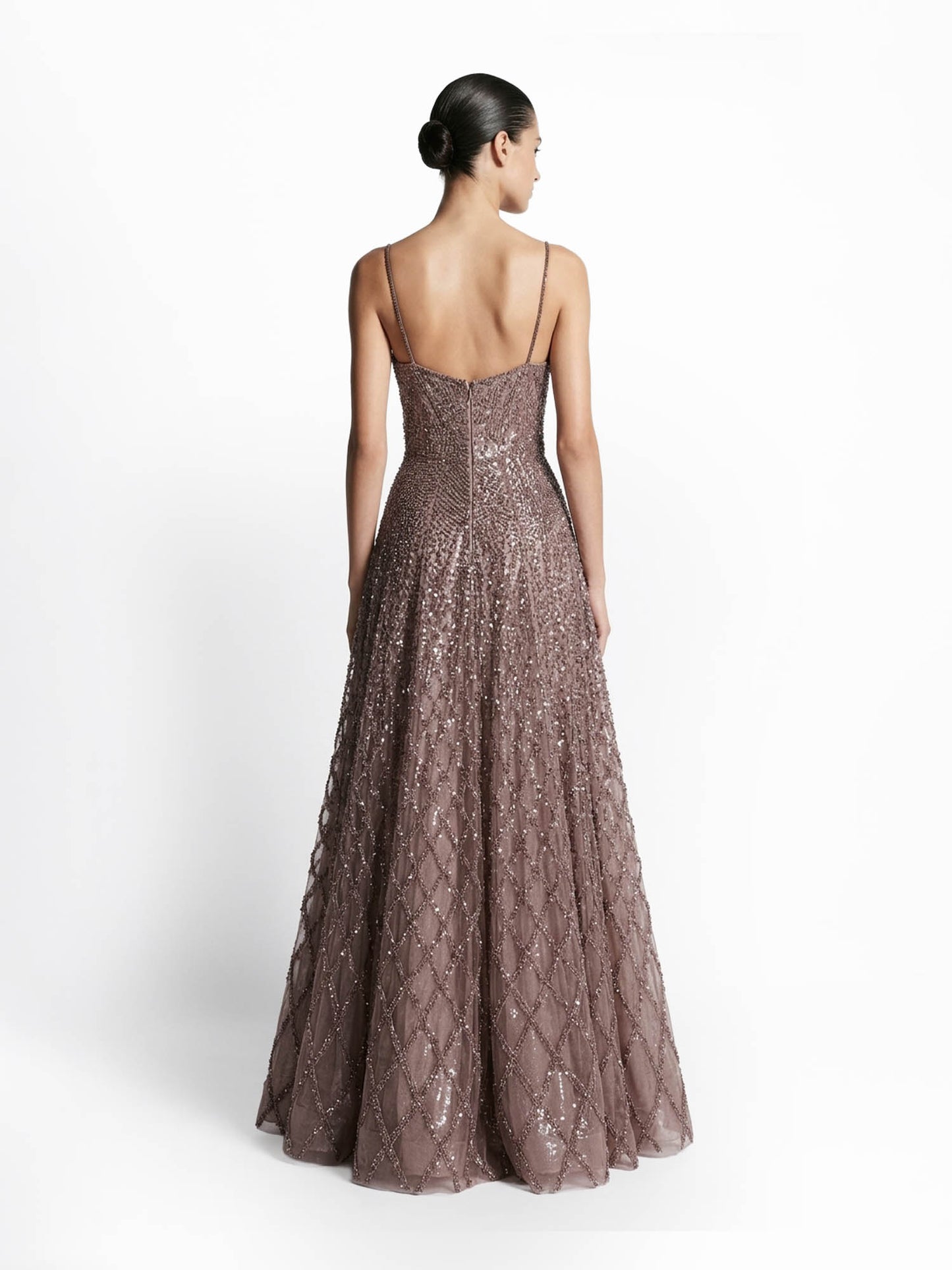 Celestial Lattice Embellished Gown