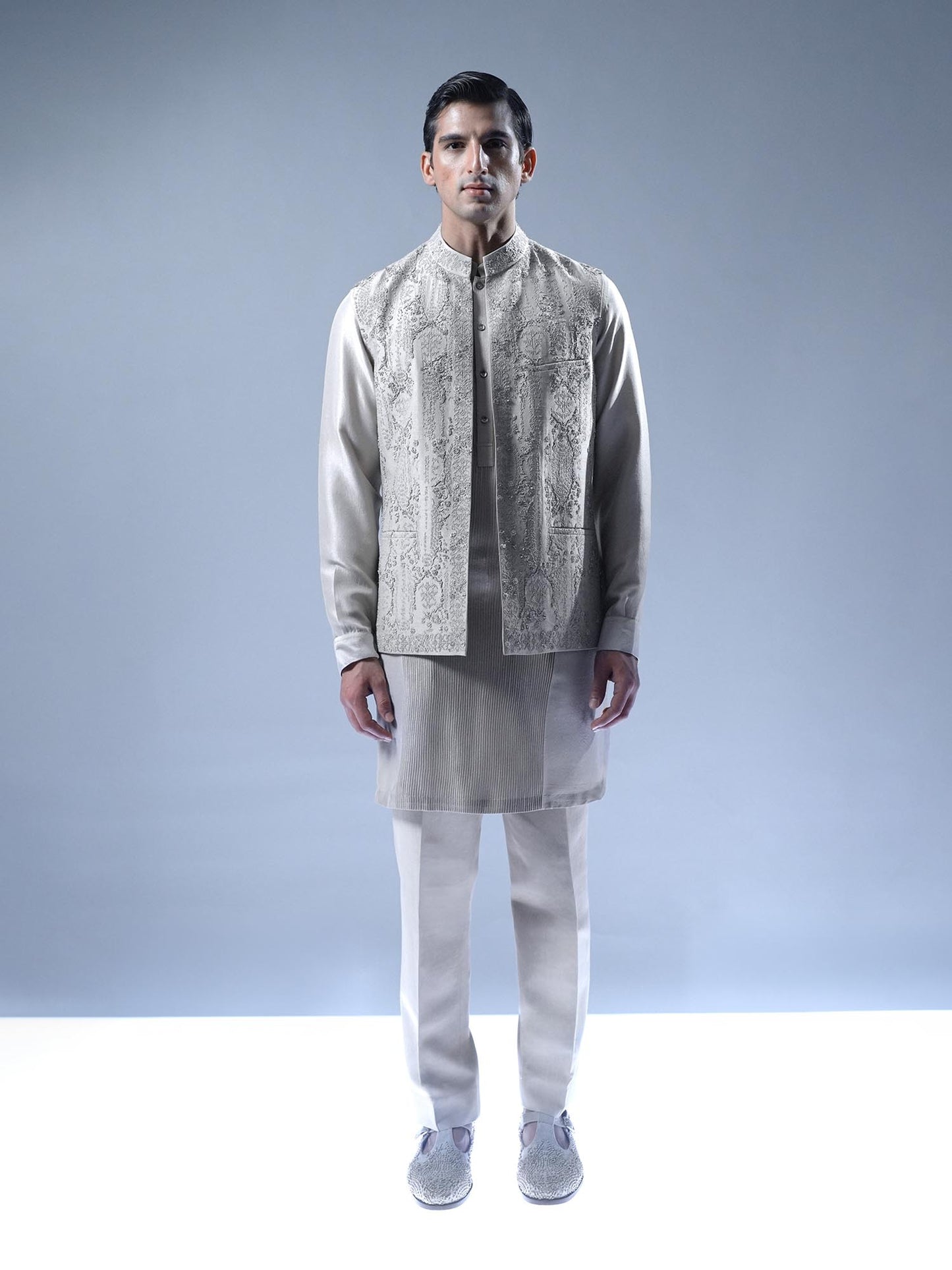 Regal Filigree Waist Jacket Set