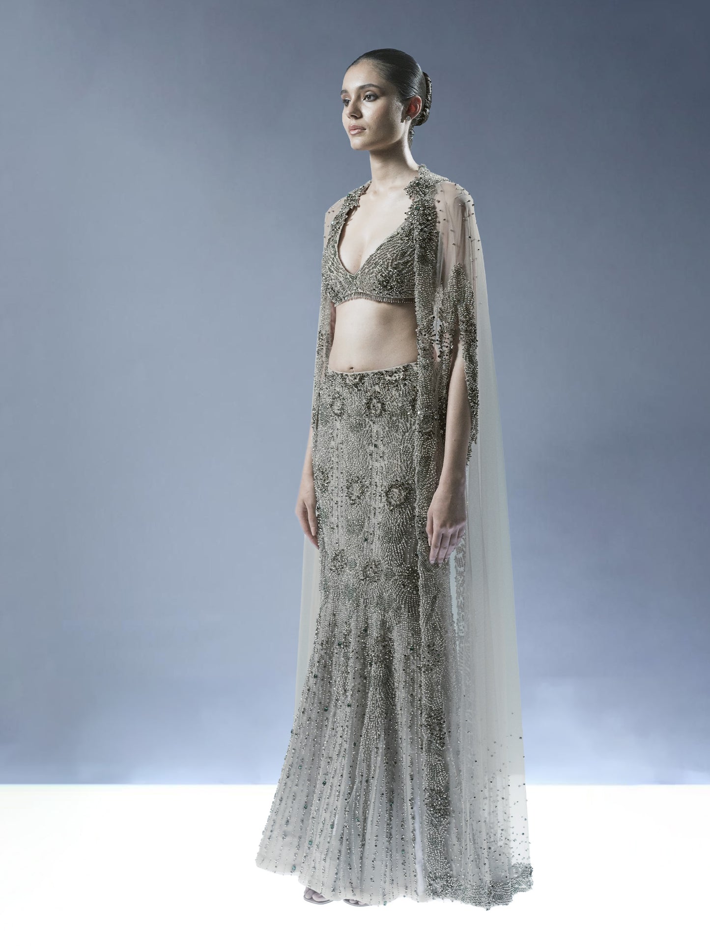 Pearl Cascade Lehenga Set