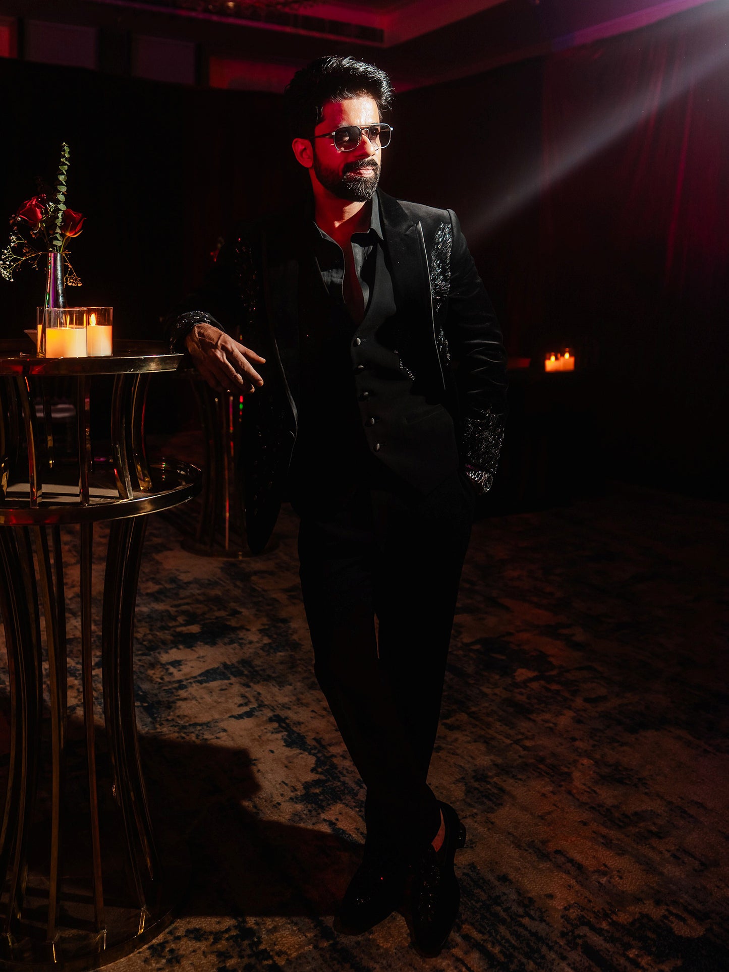 Antony Thattil in Embroidered Tuxedo Set