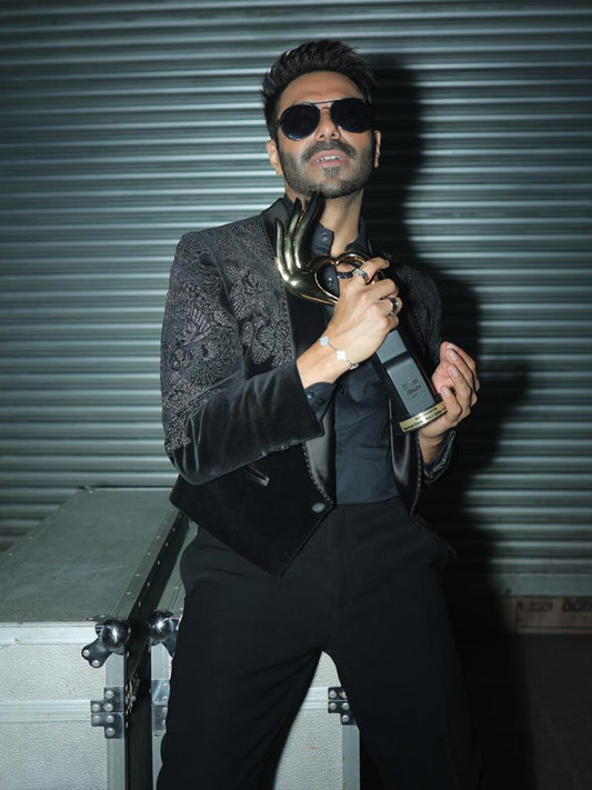 Aparshakti Khurana in Aventine Crop Tuxedo Set