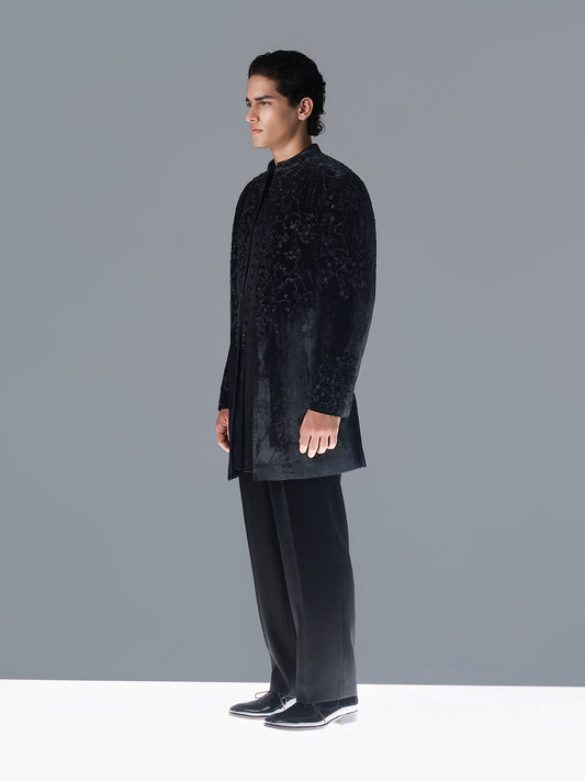 Lustre Noire Sherwani Set