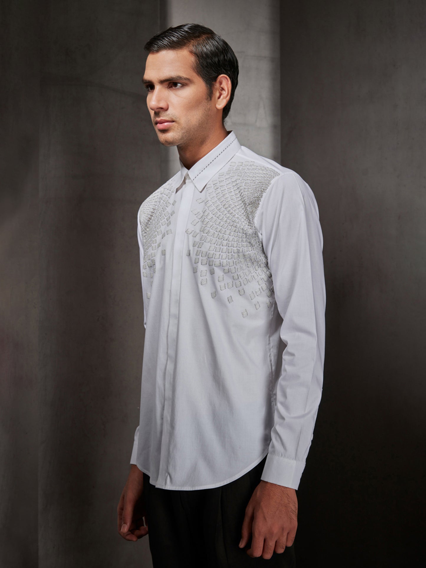 White Embroidered Shirt