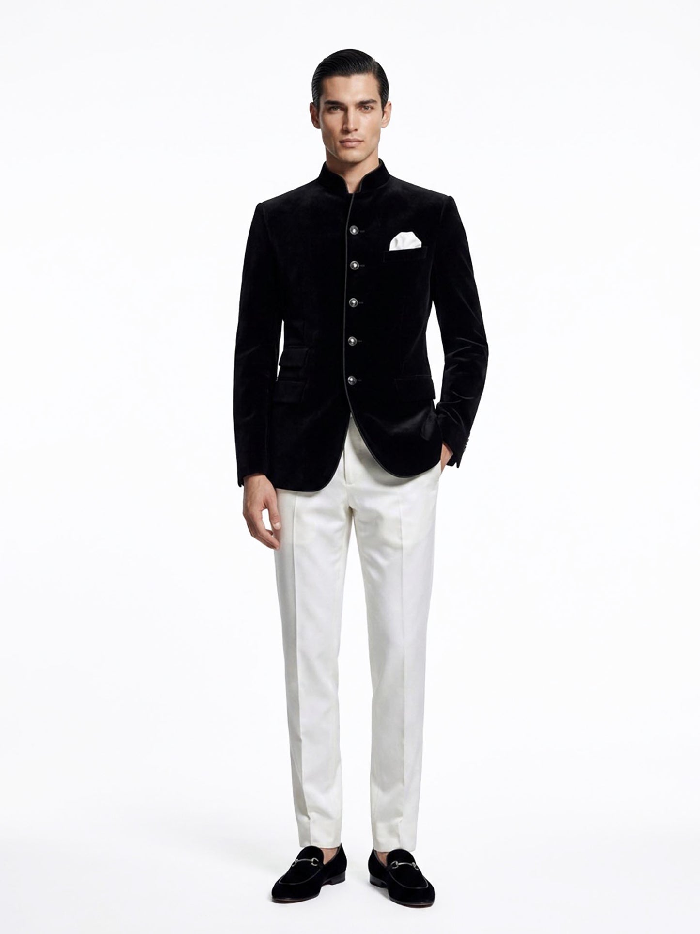 Celeste Vein Bandhgala Jacket