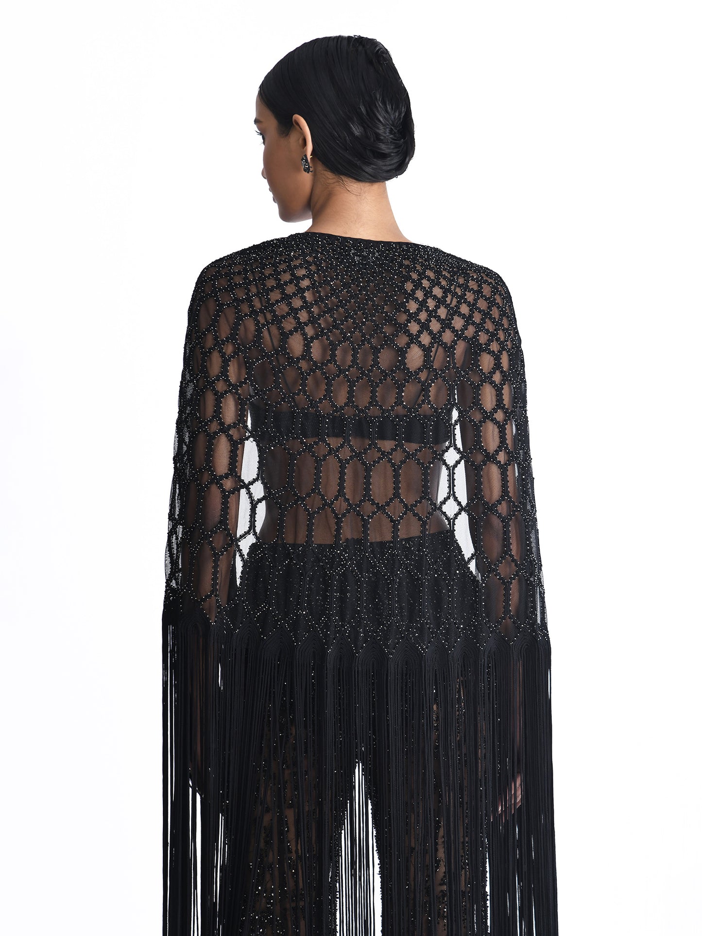 Alhazen Sharara Pants With Orbit Bustier And Cape