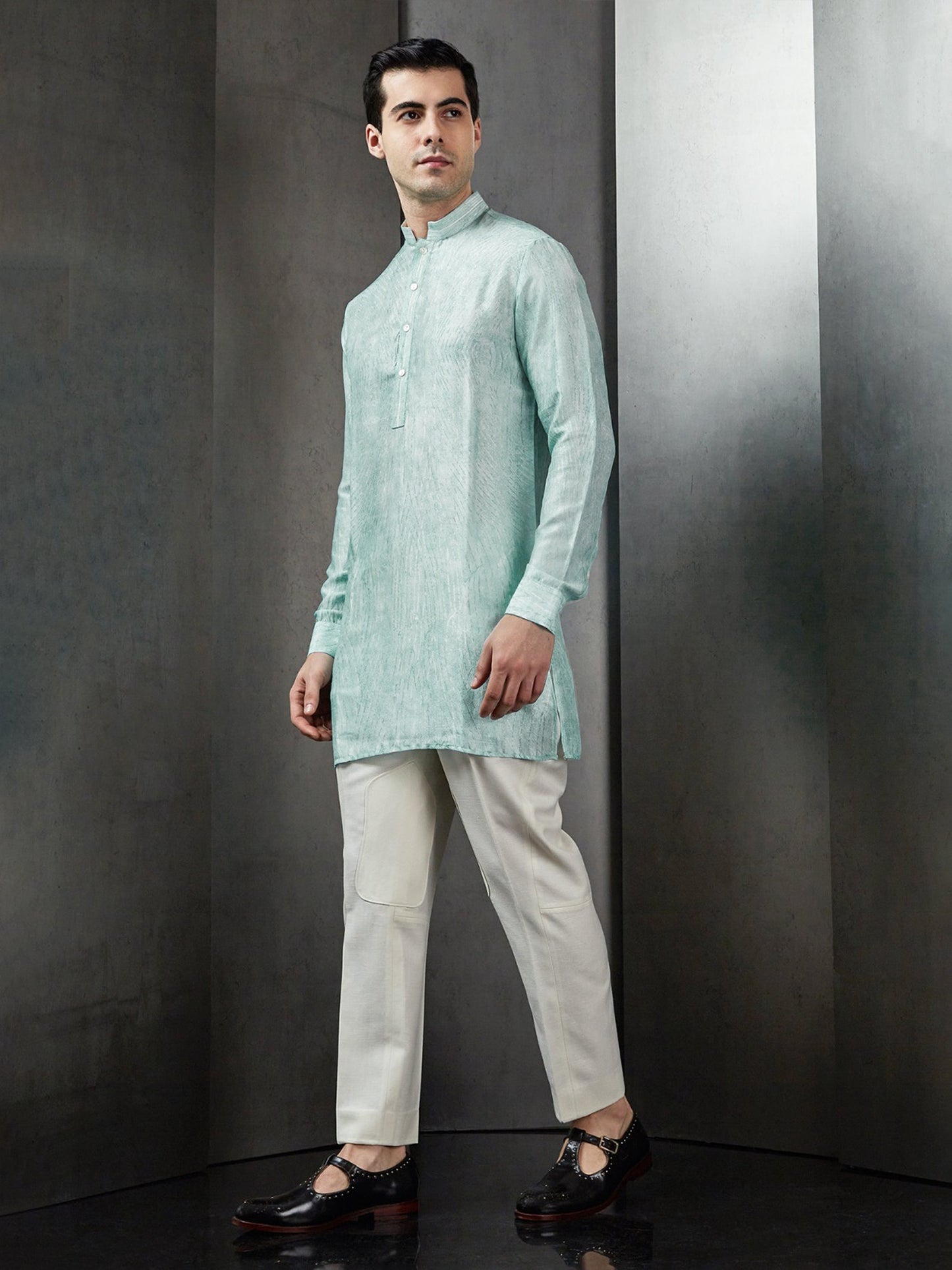 Interstellar Lines Printed Short Kurta