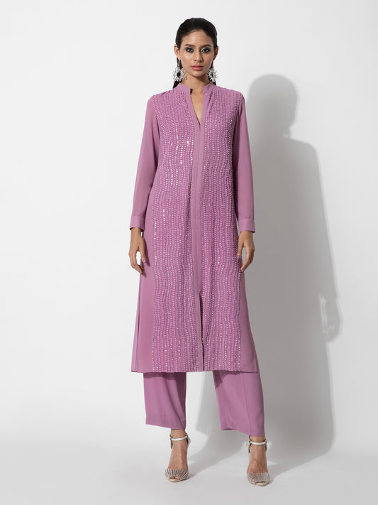 Applique Work Kurta Set