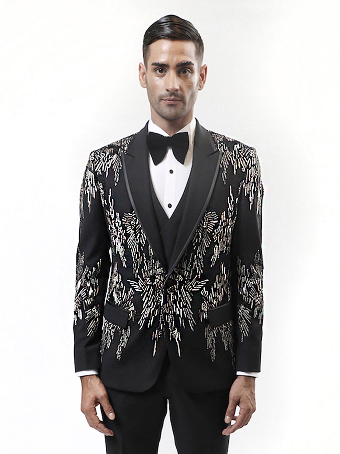 Interstellar Metal Embellished Tuxedo Set