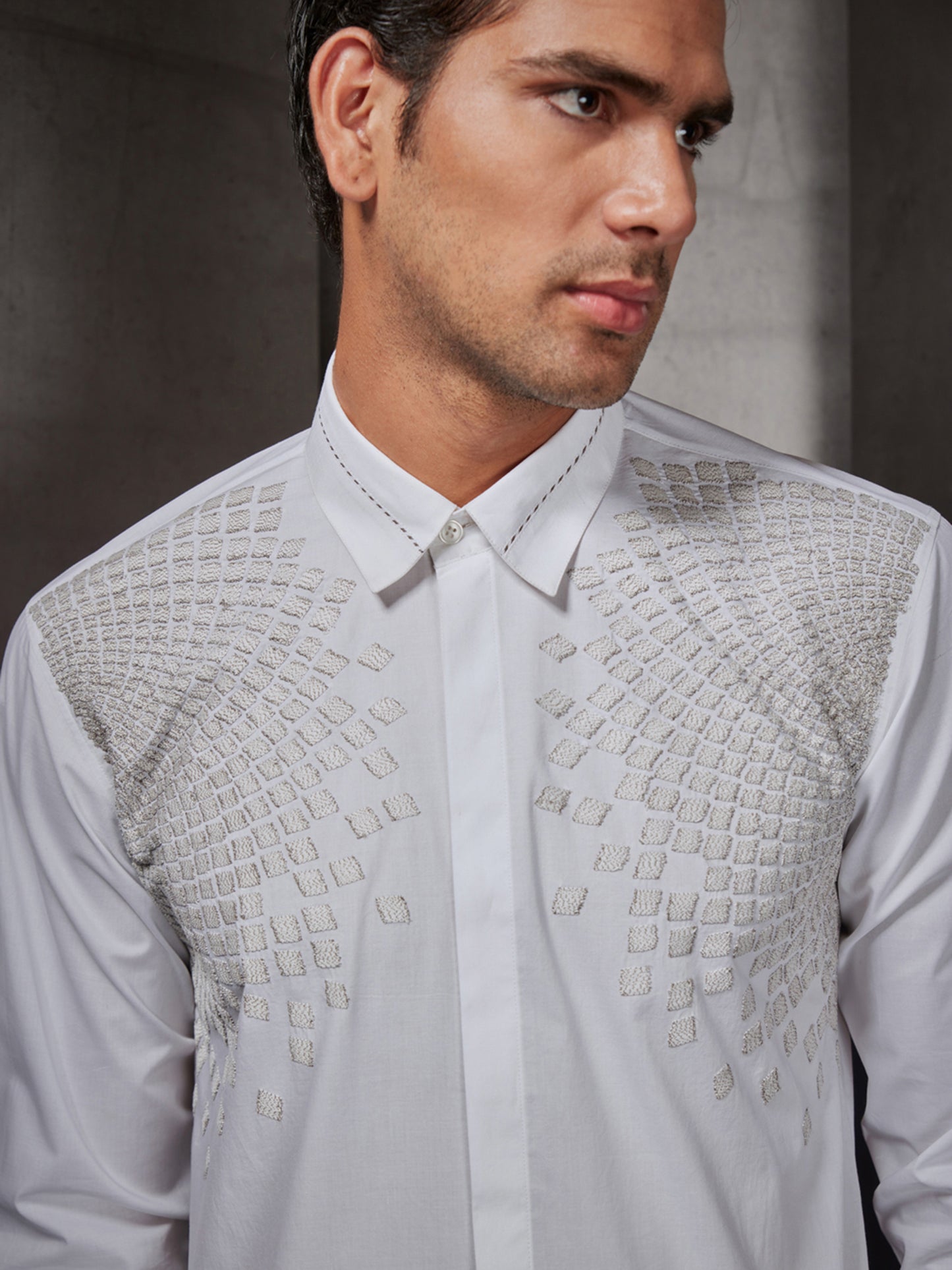 White Embroidered Shirt