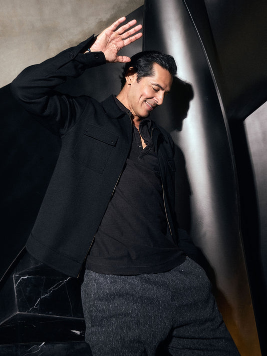 Dino Morea ⢠In a Statement Lycra Bomber Jacket