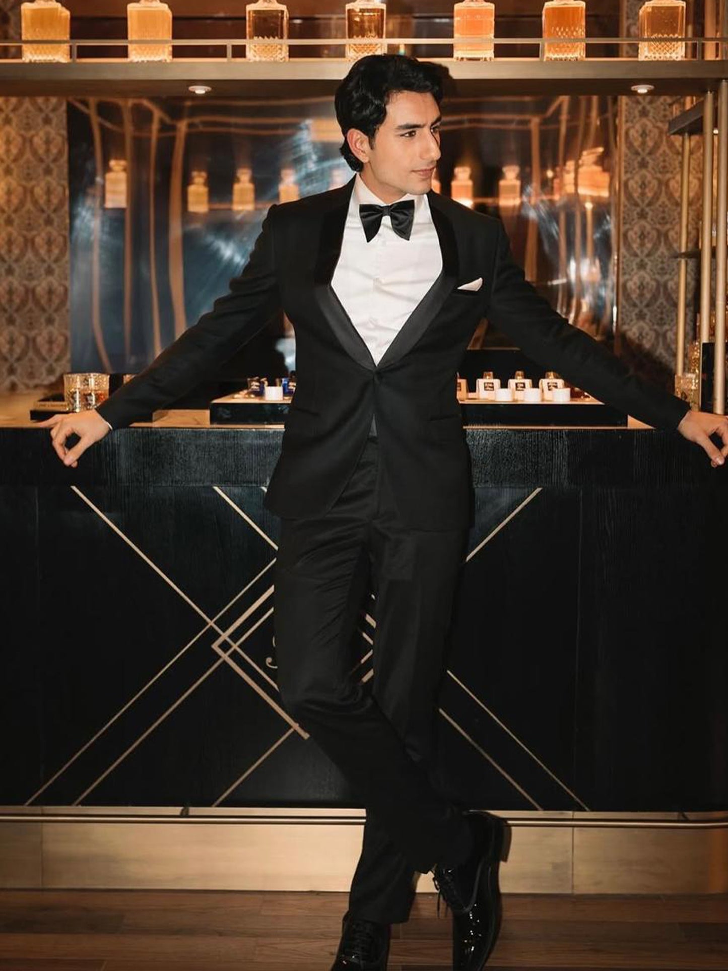 Ibrahim Ali Khan in Classic Tuxedo Set