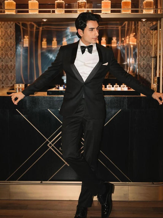 Ibrahim Ali Khan in Classic Tuxedo Set