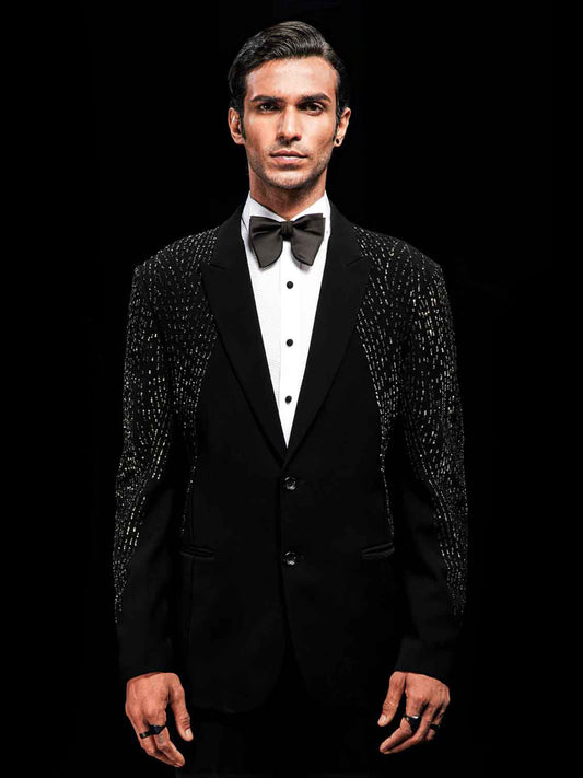 Interstellar Metal Embellished Tuxedo Set