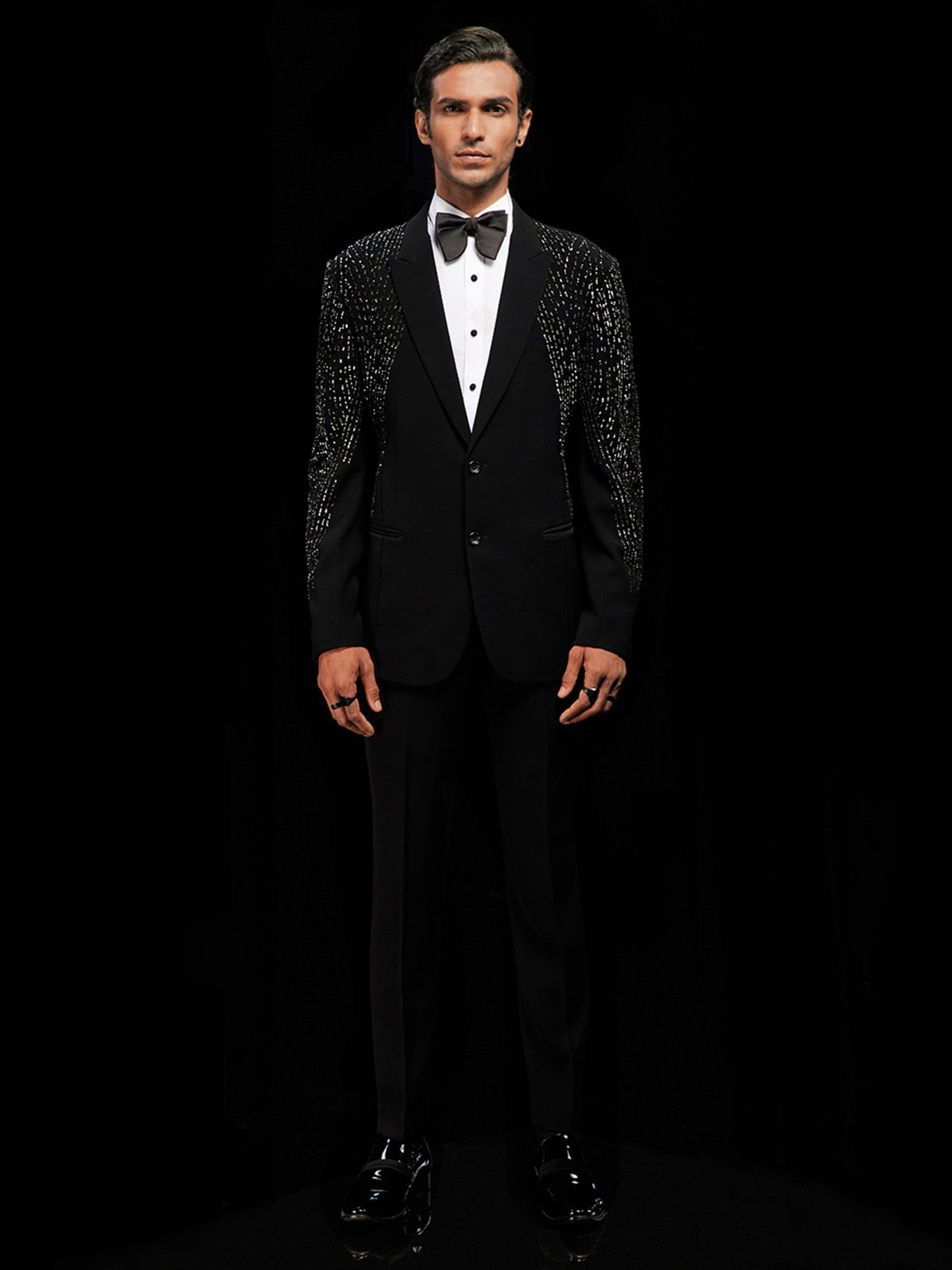 Interstellar Metal Embellished Tuxedo Set