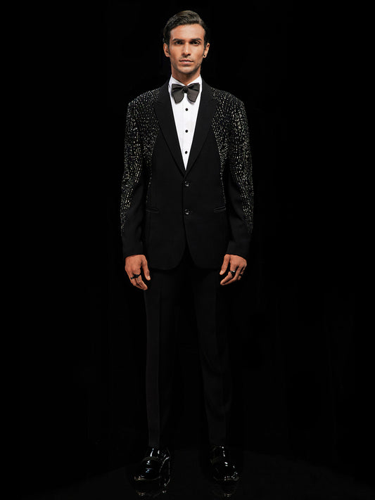 Interstellar Metal Embellished Tuxedo Set