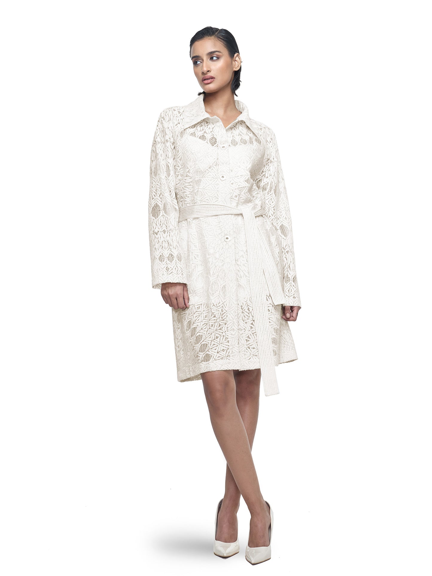 Ivory Textured Jacket