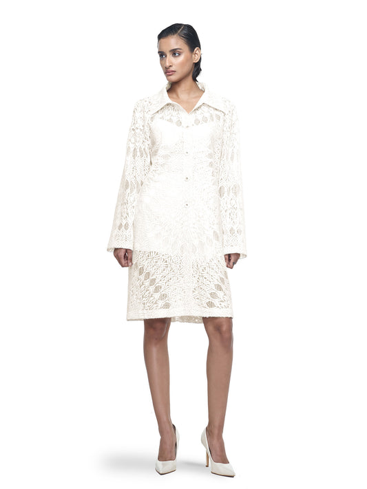 Ivory Textured Jacket