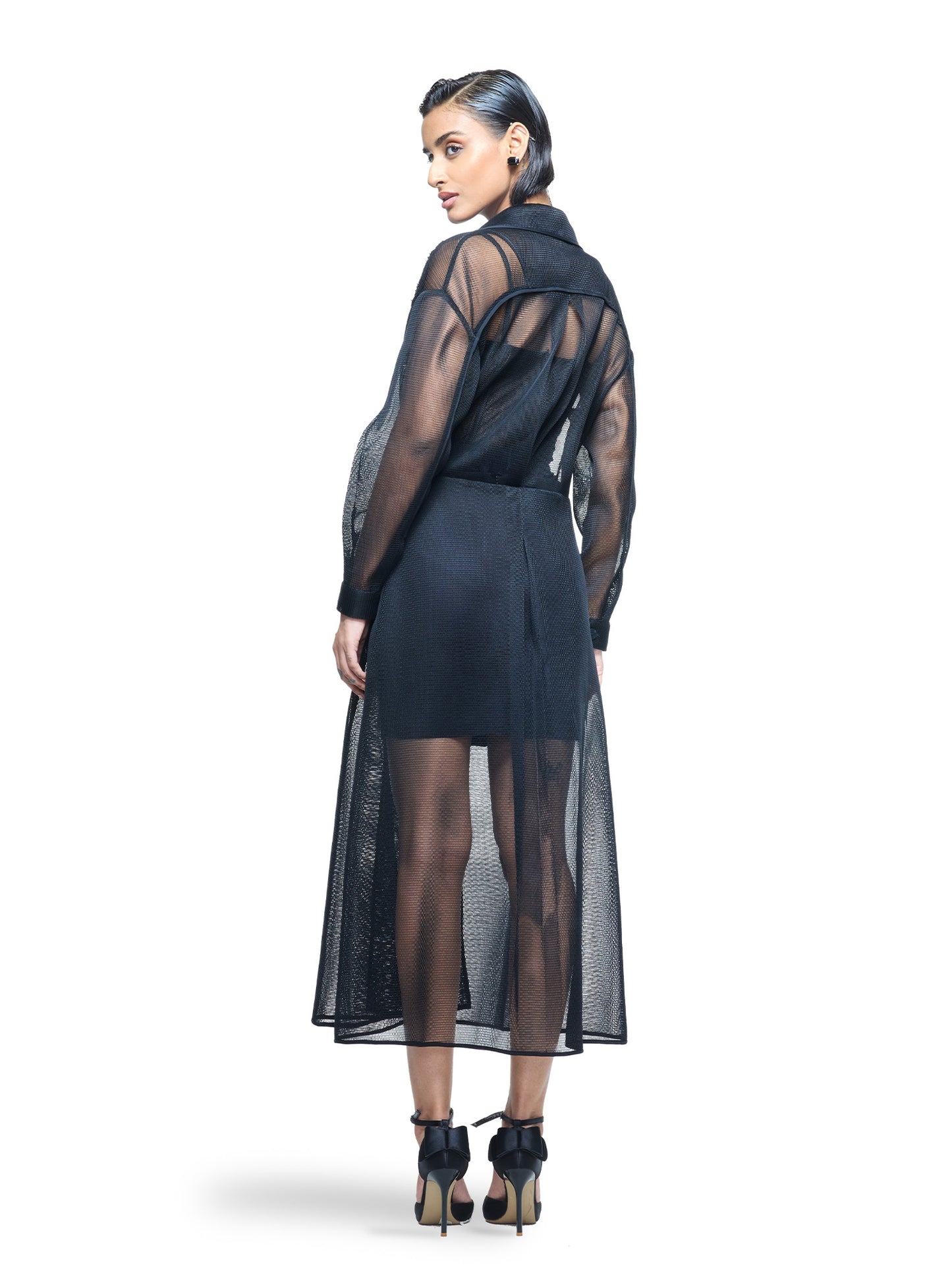 Lace Detail Sheer Jacket