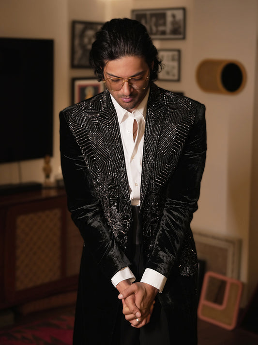 Ali Fazal In Abstract Bloom Jacket