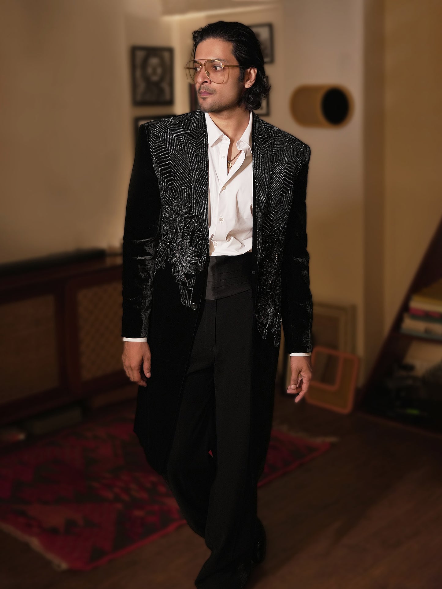 Ali Fazal In Abstract Bloom Jacket