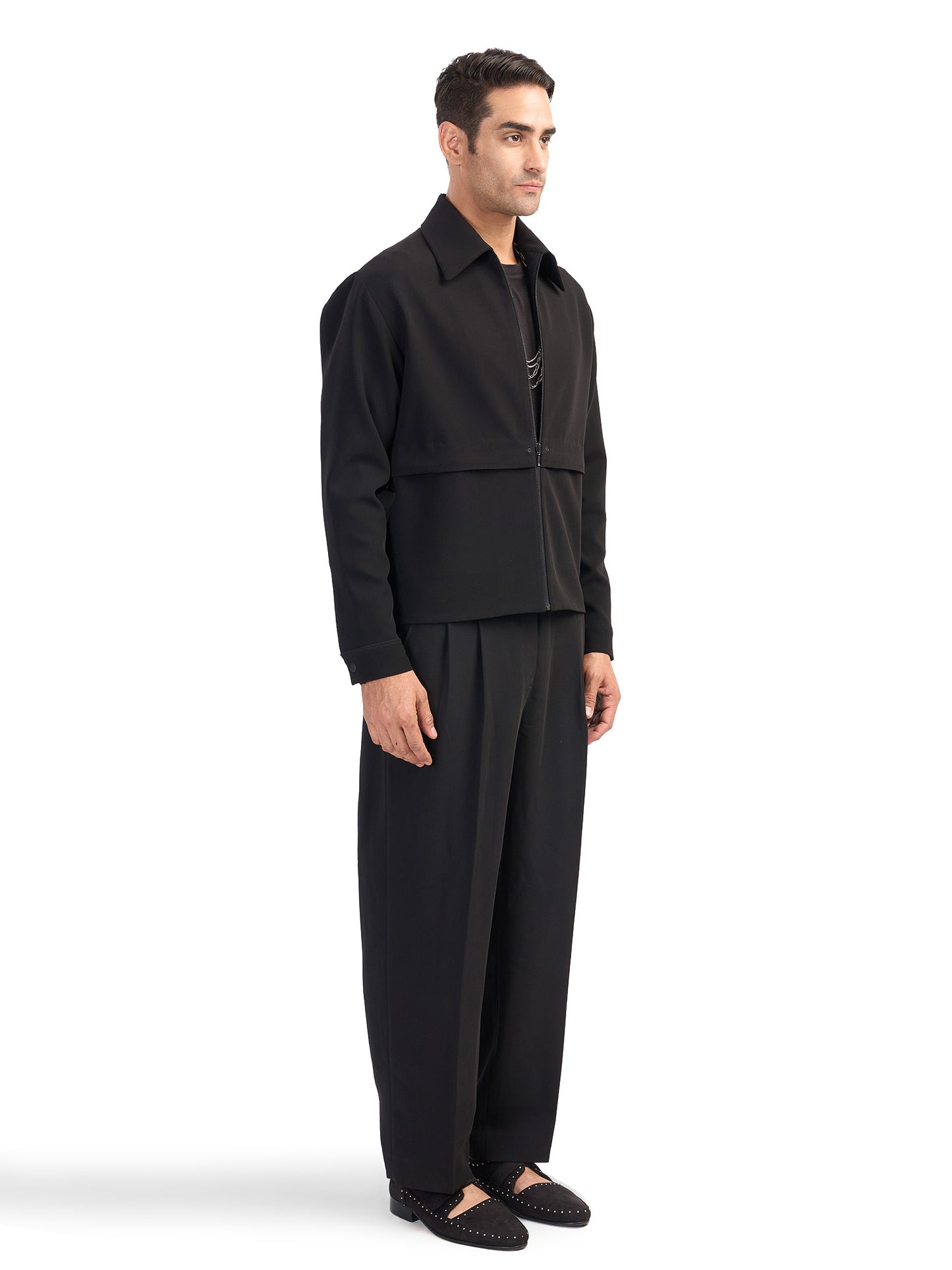 Classic Black Layered Jacket