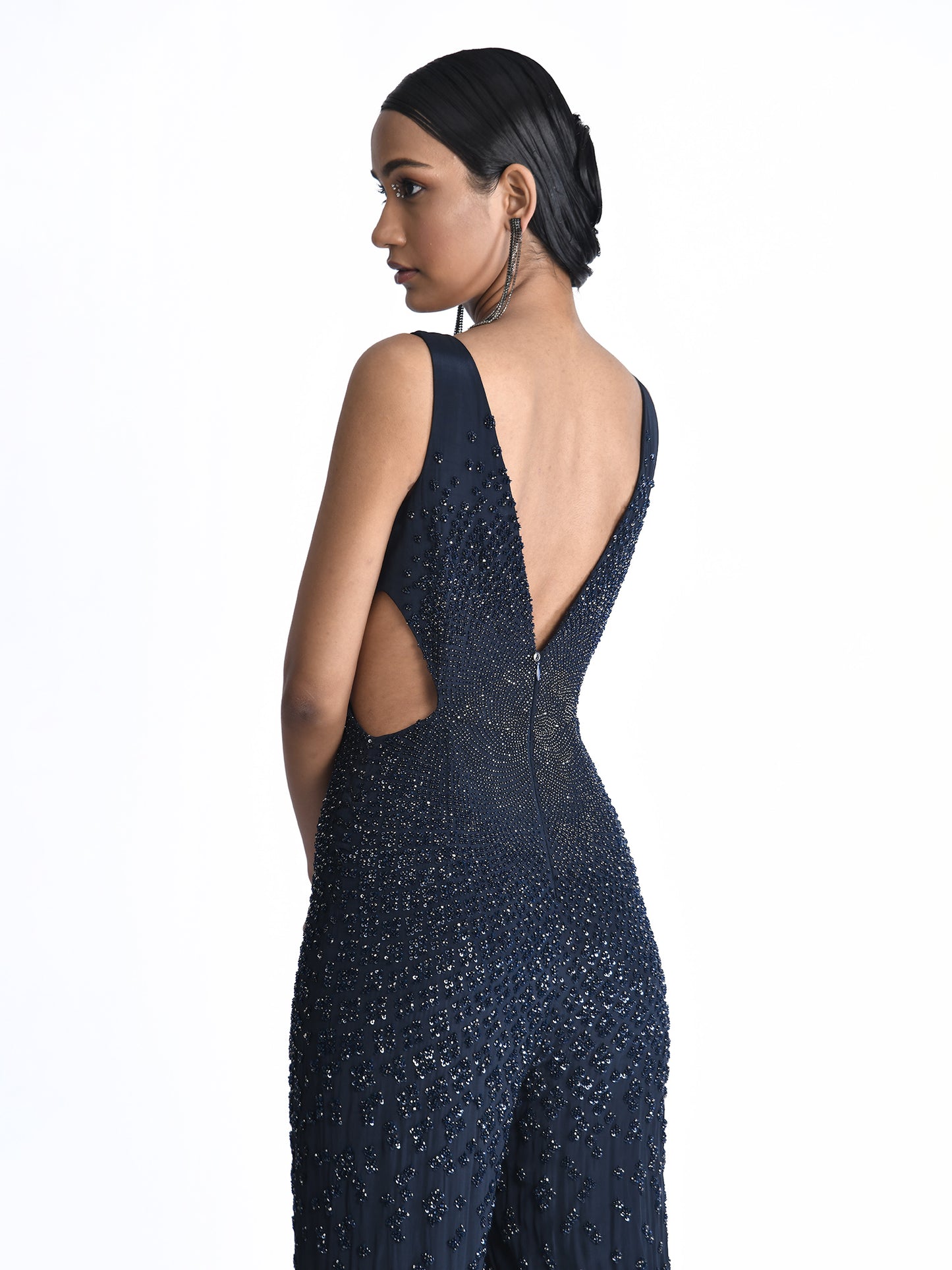 Embellished Jumpsuit with Cutouts