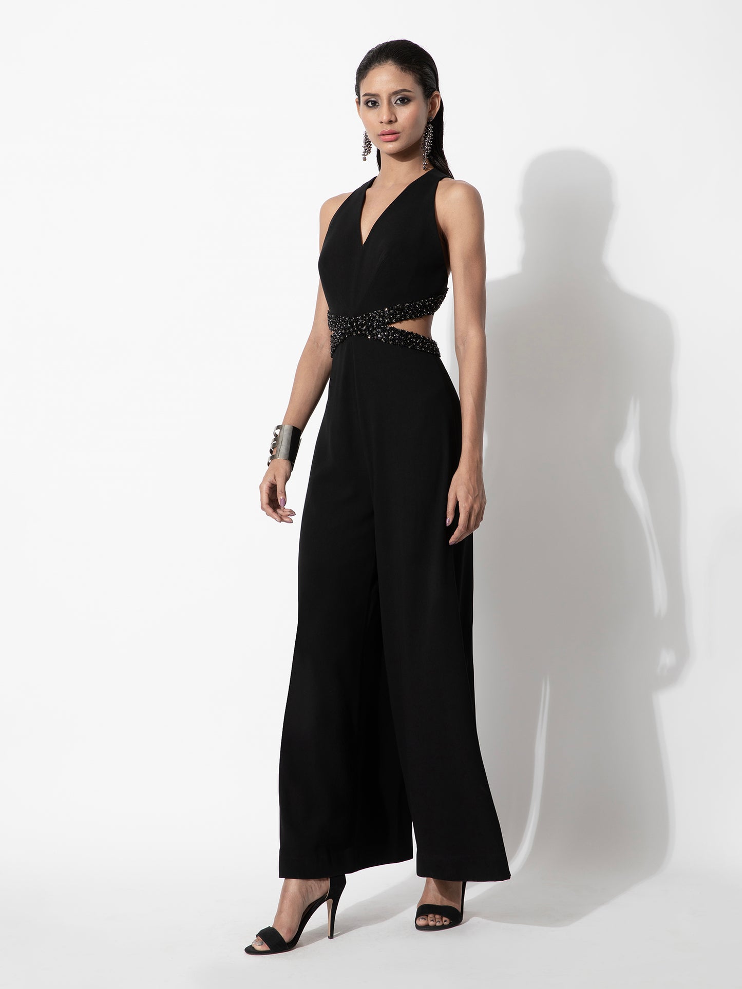 Black Embellished Jumpsuit