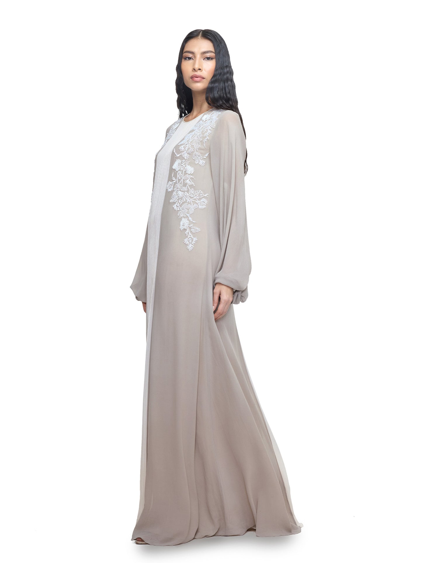 Fluid Kaftan With Puffed Sleeves