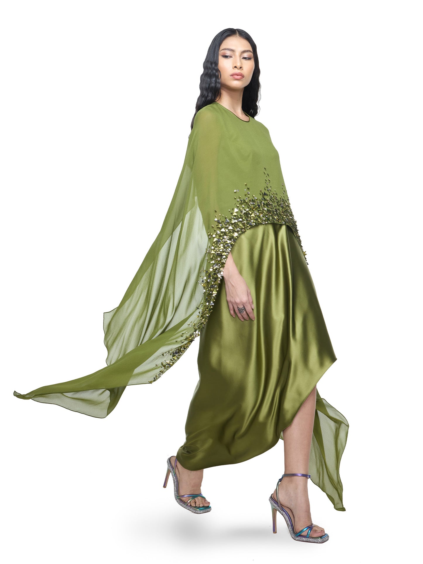 Asymmetrical Embellished Dress