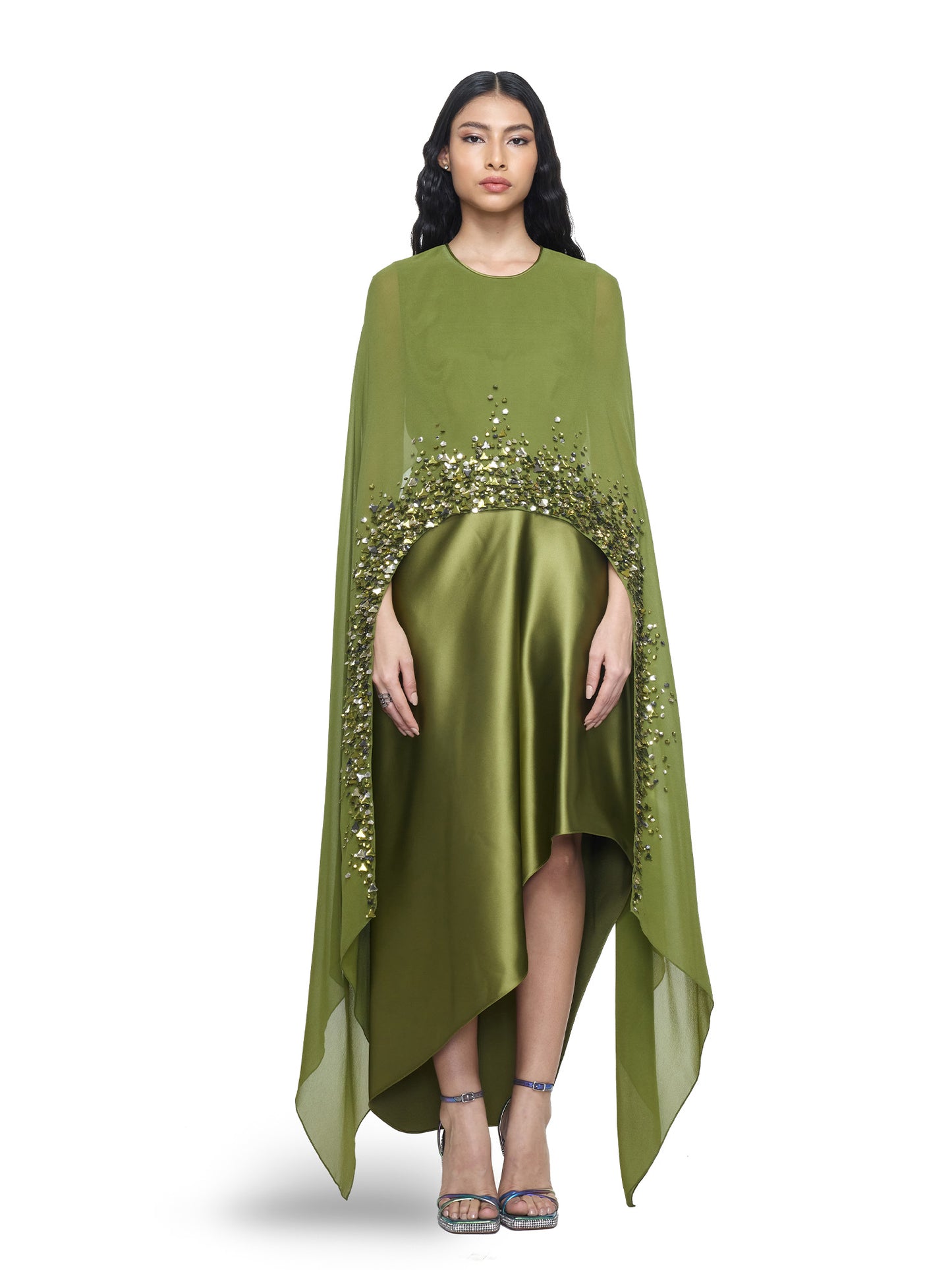 Asymmetrical Embellished Dress