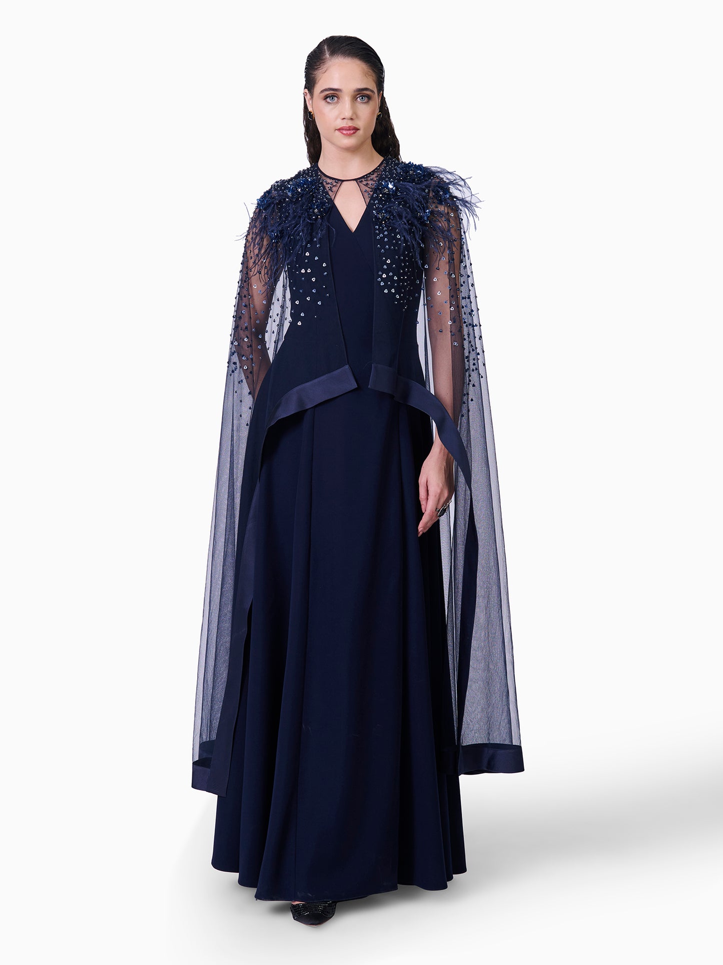 Midnight Majesty Embellished Kaftan