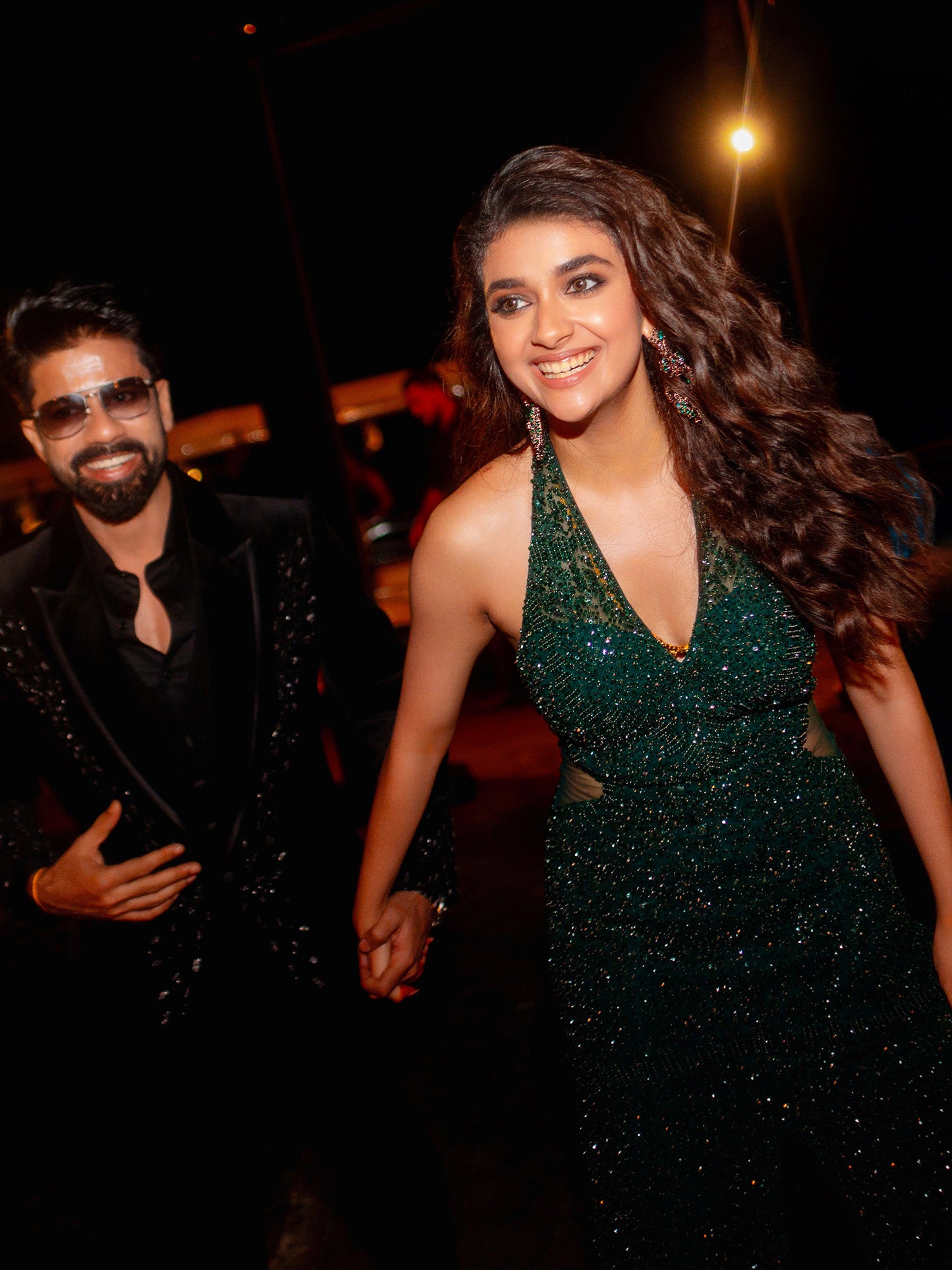 Kirti Suresh in Sequins and Sheer Elegance
