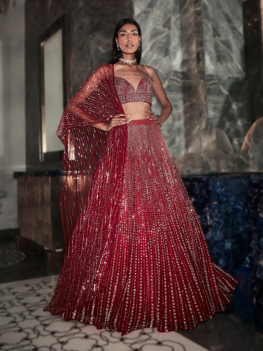 Metroid Bling Lehenga Set