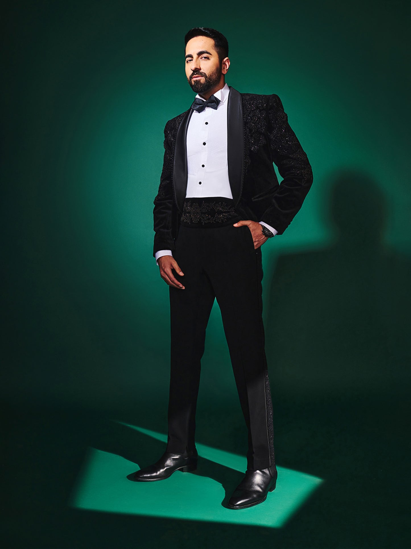 Ayushmann Khurrana In Aventine Crop Tuxedo Set