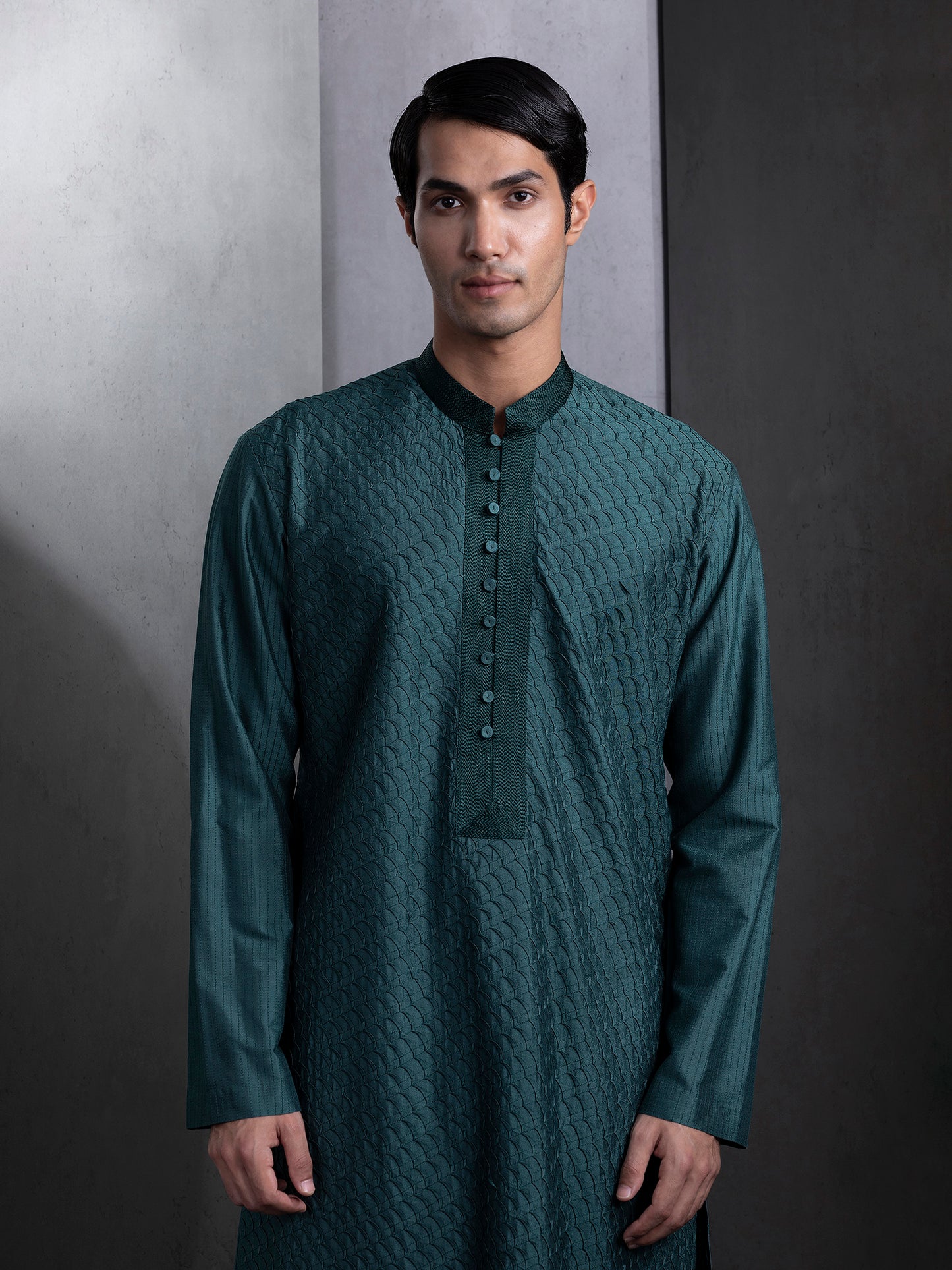 Silk Thread Stitches Long Kurta