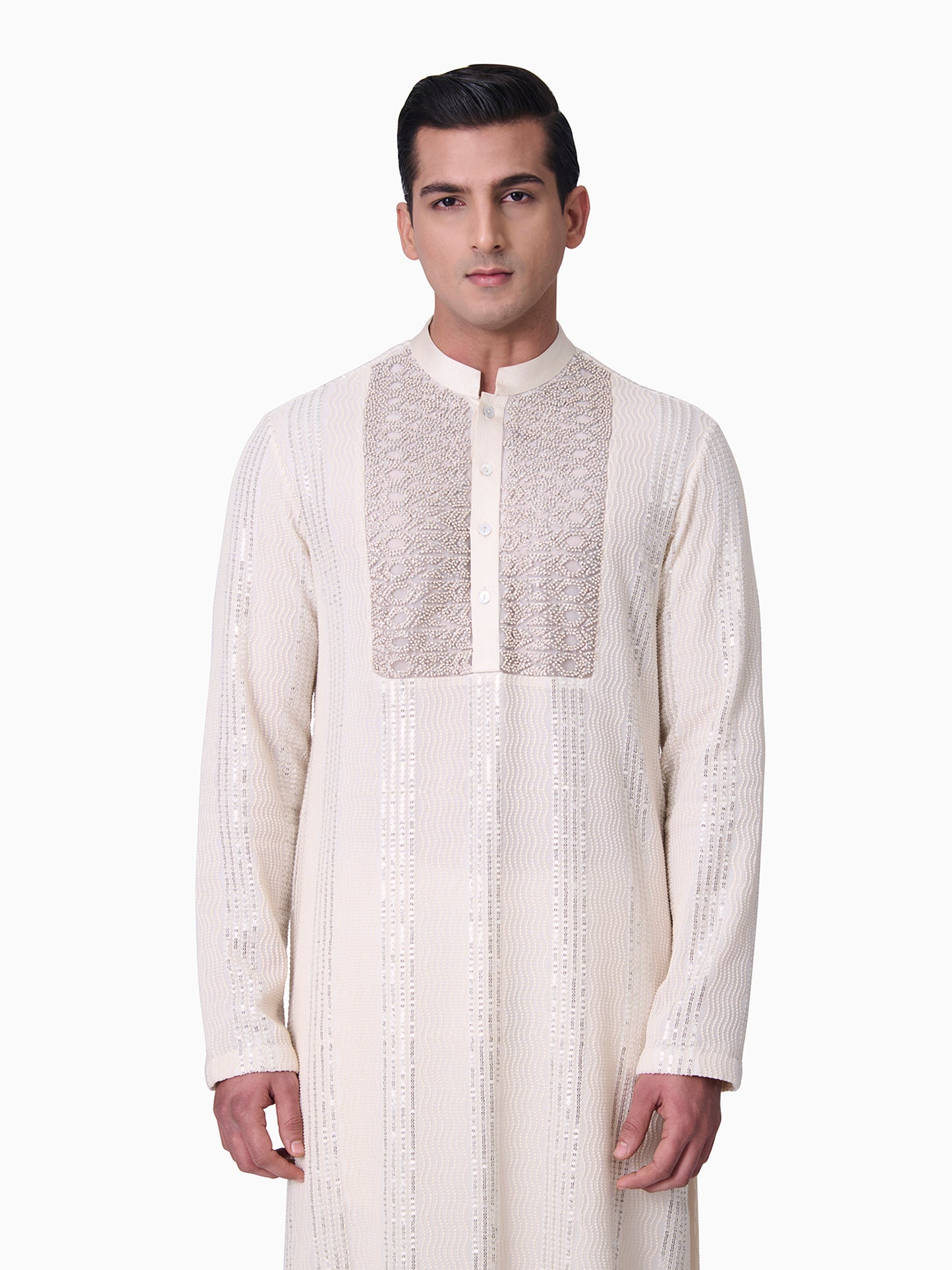 Ivory Embroidered Kurta Set