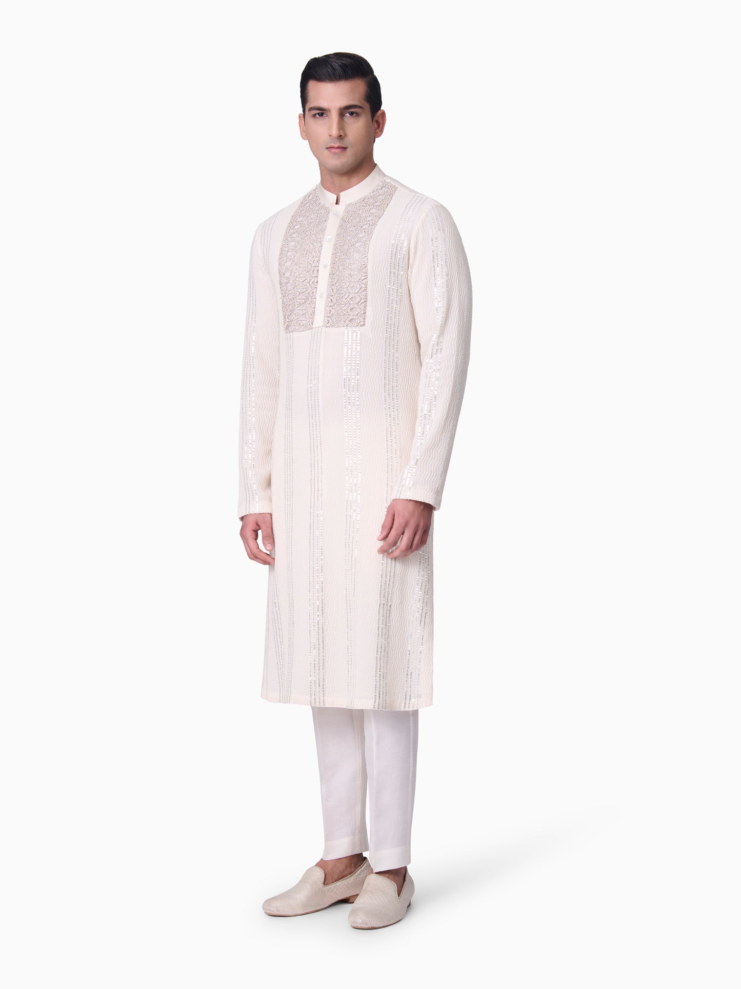 Ivory Embroidered Kurta Set