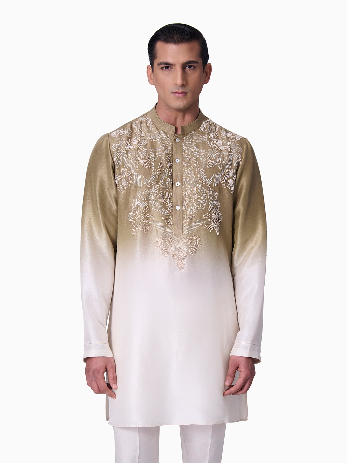 Green Leaf Ombre Kurta Set