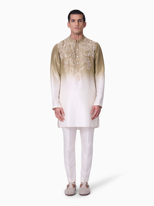 Green Leaf Ombre Kurta Set