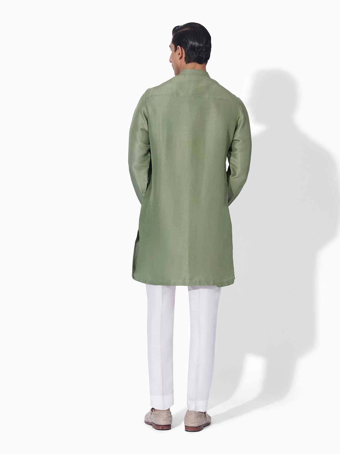 Green Fern Embroidered Kurta Set