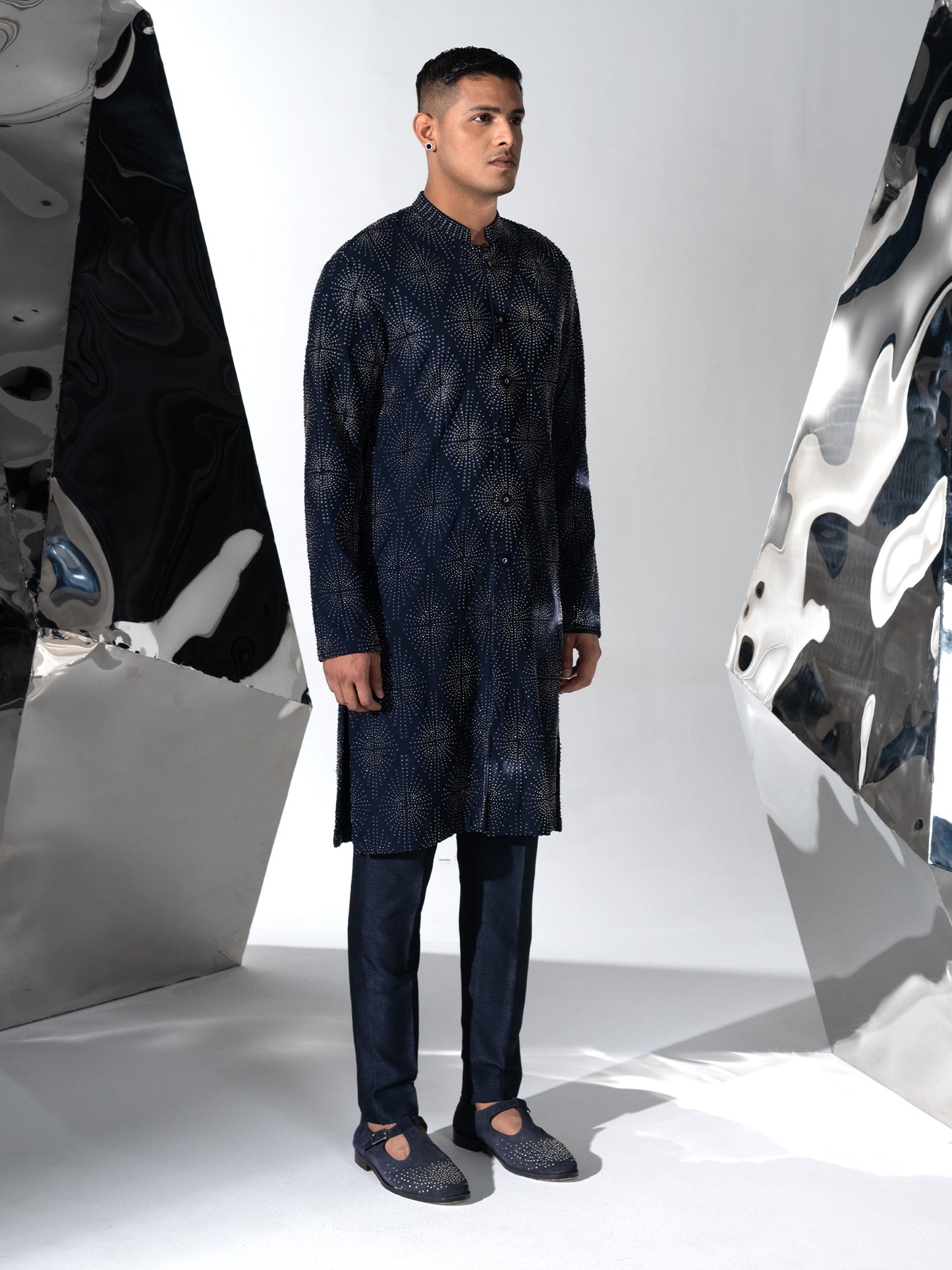 Boxes Chikankari Sherwani
