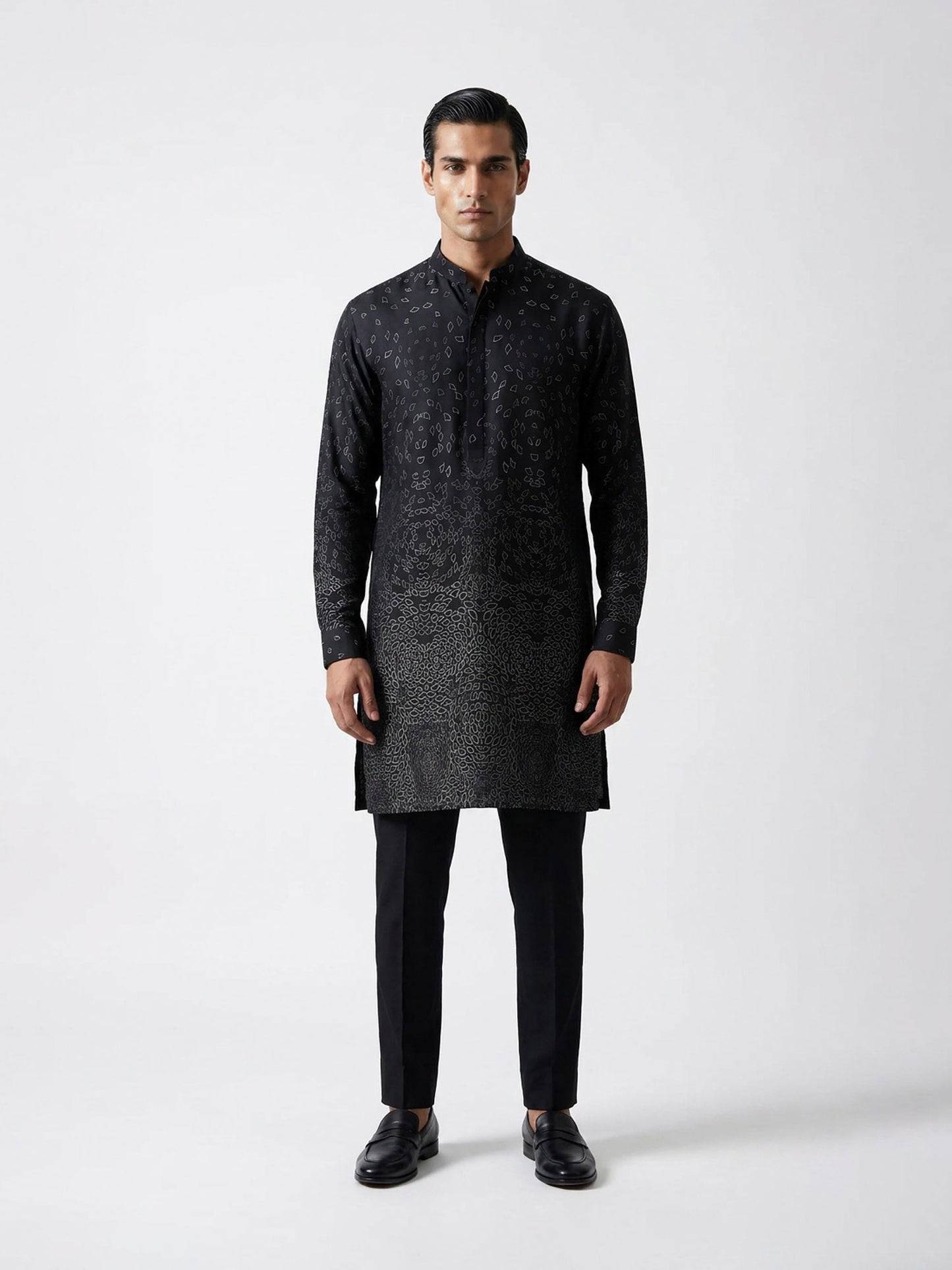 Geometric Gradient Print Kurta