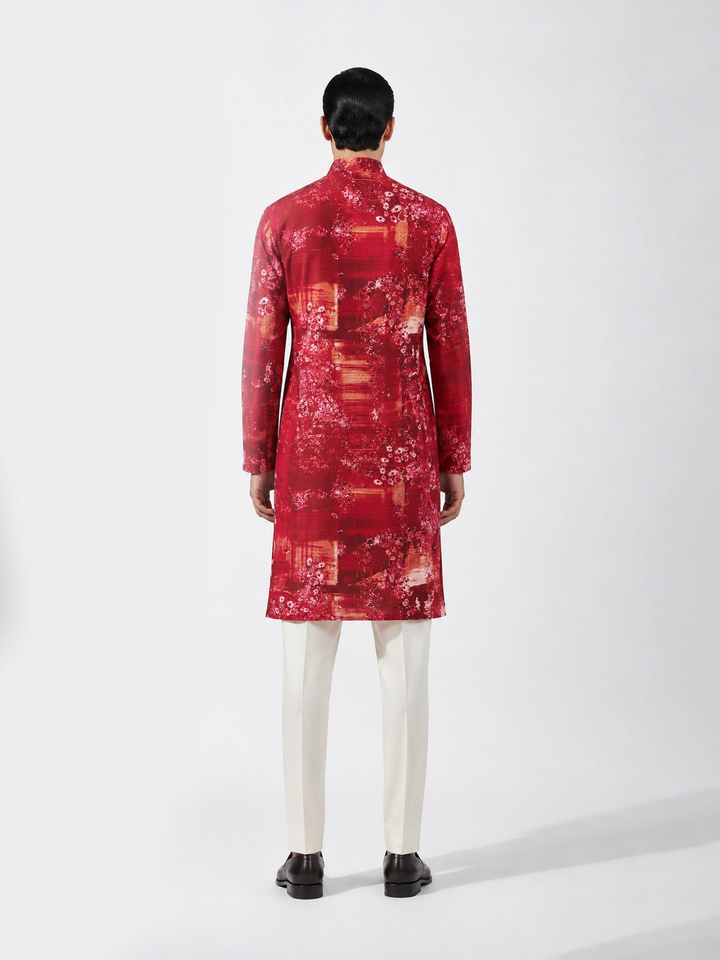 Painterly Stripe Print Kurta Set