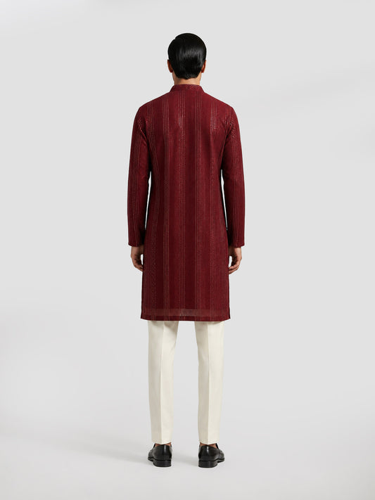 Linear Openwork Kurta set