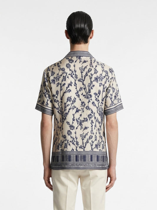 Botanical Precision Cuban Collar Shirt